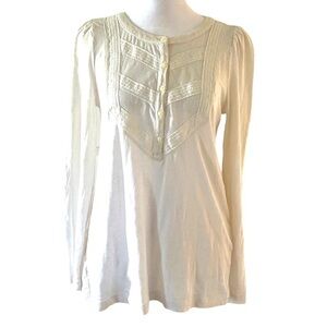 LOFT small white top long sleeves feminine